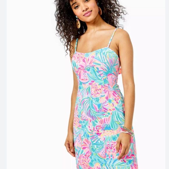 Lilly Pulitzer Dresses & Skirts - LILLY PULITZER Shelli Stretch Mini Dress in Tropical Punch Size 2